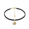 Choker Czarna Alcantara Talizman 7 Archaniołów PROTECT