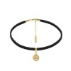 Choker Czarna Alcantara Żywioł Kryształ Górski ELEMENTS