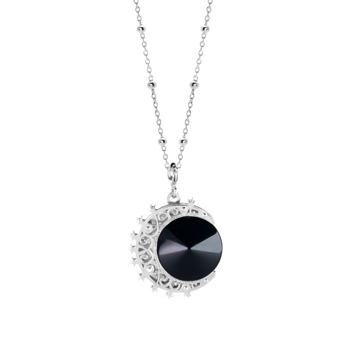 Złoty Naszyjnik Lunula Onyks MOON