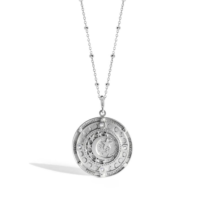 Złoty Naszyjnik Talizman MOON