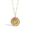 Złoty Naszyjnik Talizman MOON